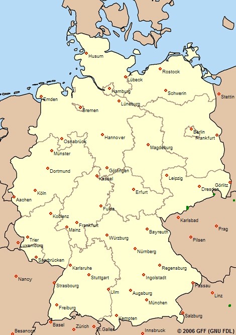 Orte mit Beschreibungen