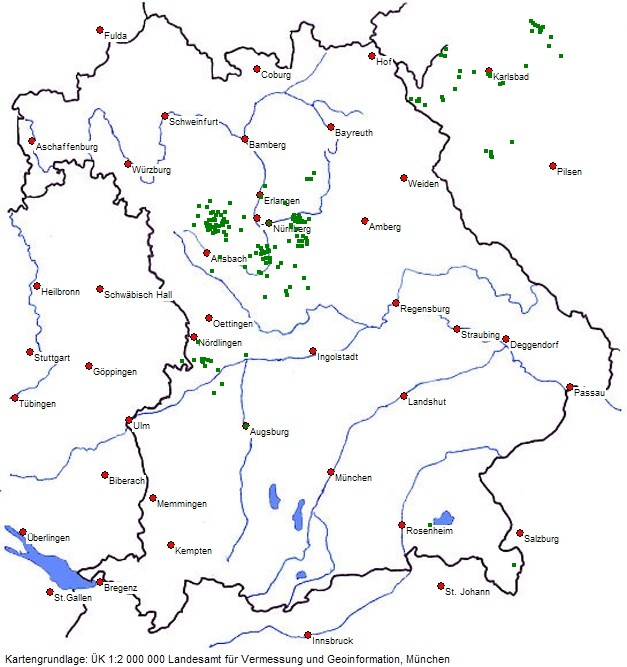 Orte, an denen Personen vorkommen