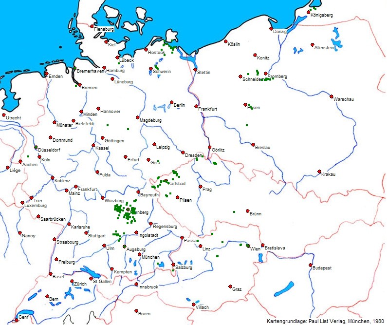Orte, an denen Personen vorkommen